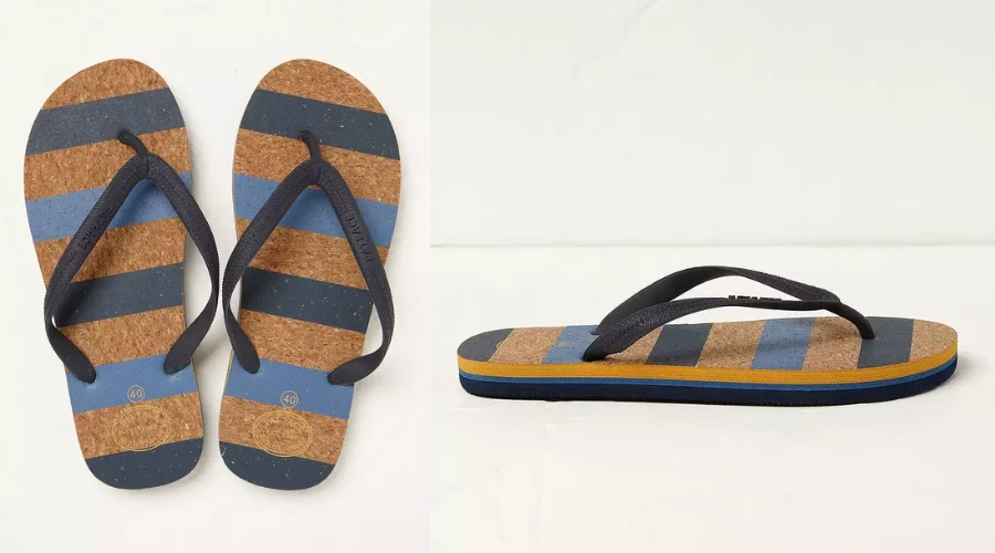 Cork Stripe Flip Flops