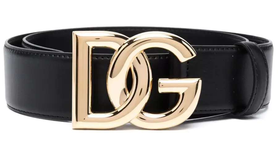 Leather belt DG logo