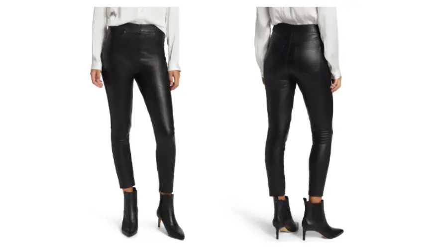 Spanx faux leather ankle skinny pants