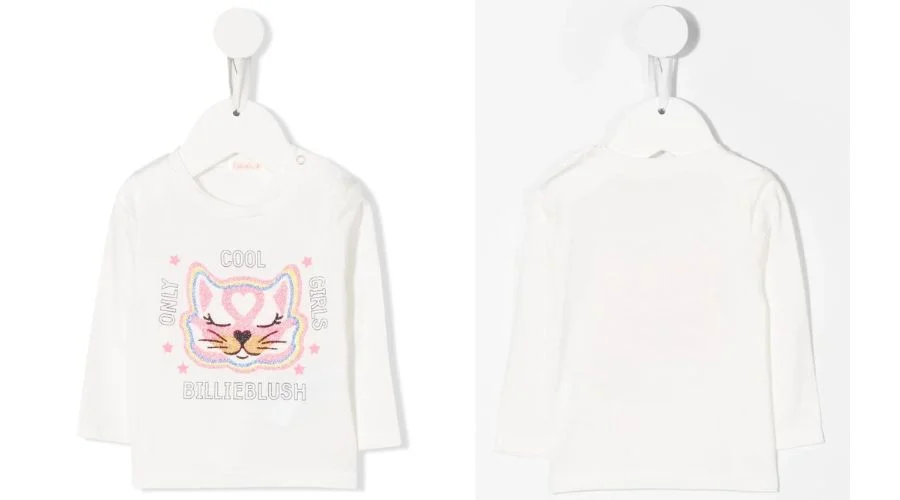 Billieblush logo-print long-sleeve T-shirt