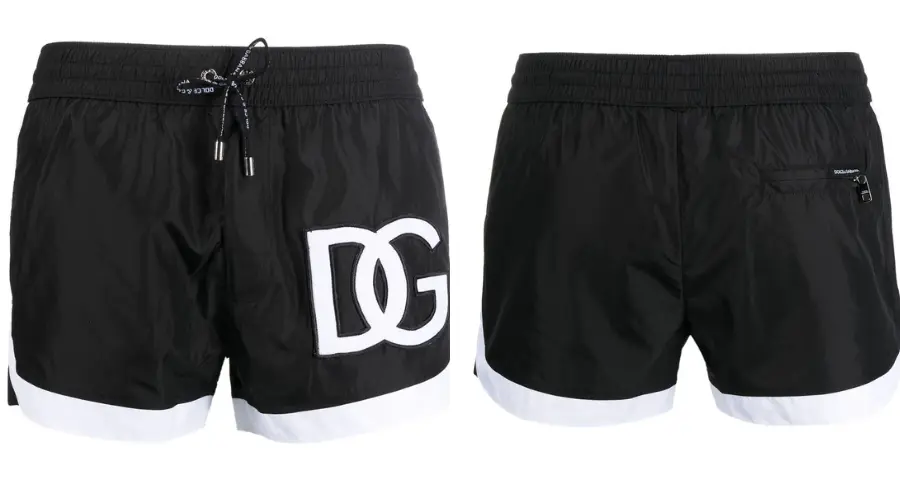 Dolce Gabbana logo-patch swimming trunks