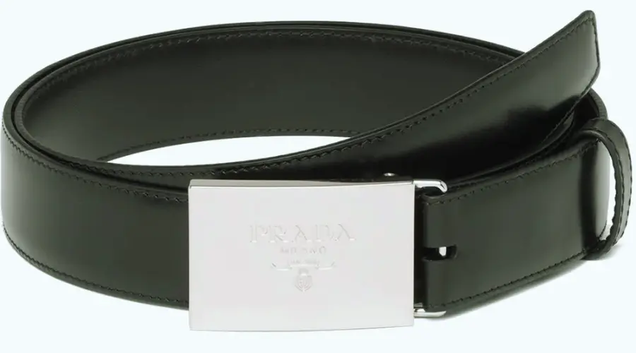 Prada leather belt set