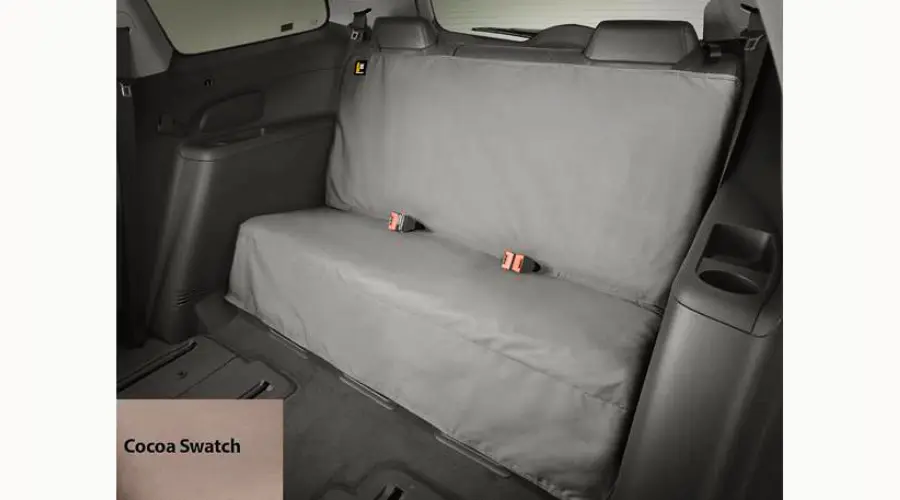 Rear bench seat cover — measures 56W x 18H x 20D (Cocoa)