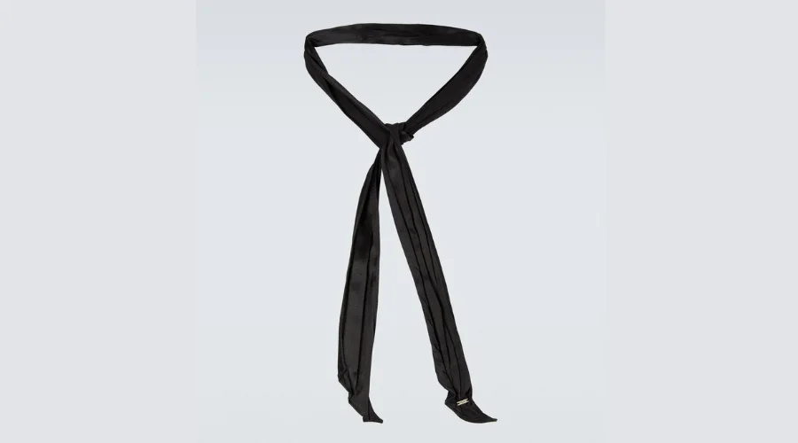 Runway Saint Laurent Pointed Silk Tie