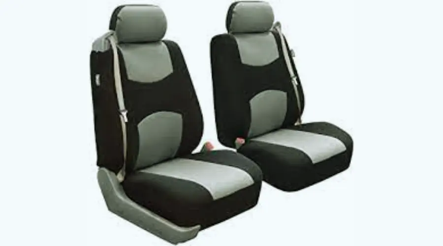Universal-fit bucket seat cover for front- and 2nd-row seats (Gray)