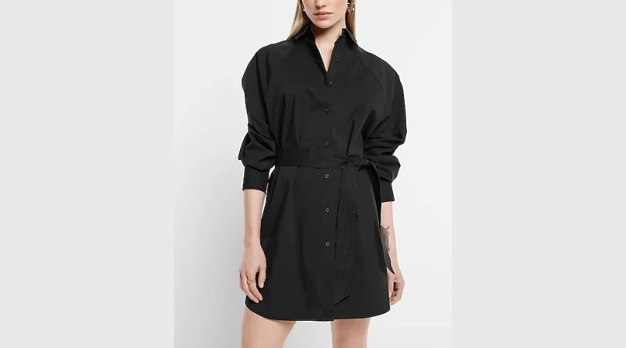 Cotton-Blend Boyfriend Portofino Shirt Dress 