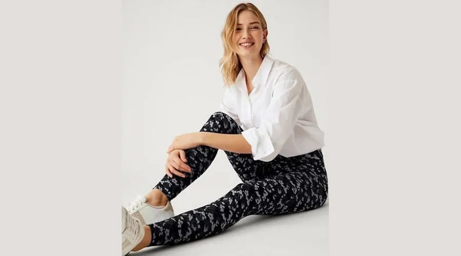 M&S COLLECTION printed high waisted leggings