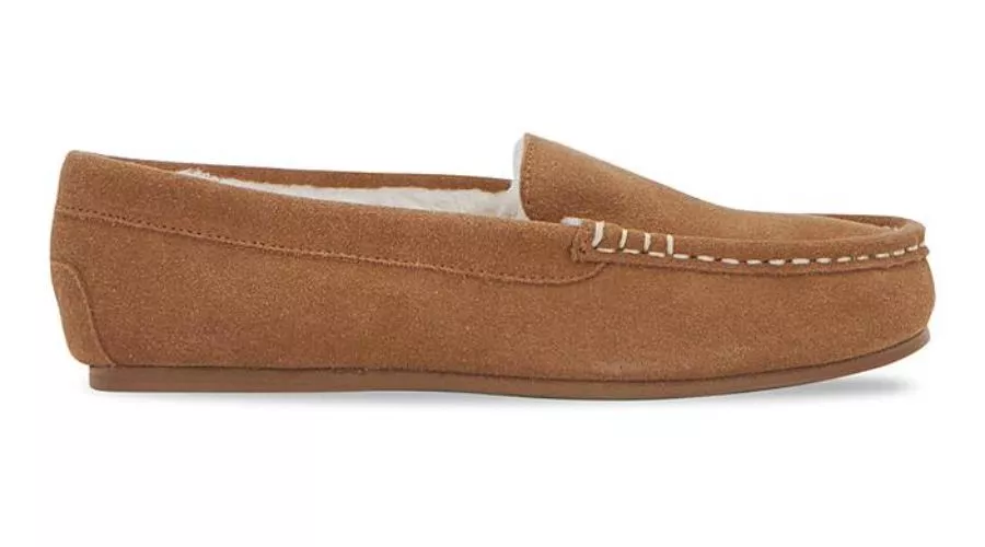 Extra Wide EEE Fit Vintage Suede Moccasin Slippers