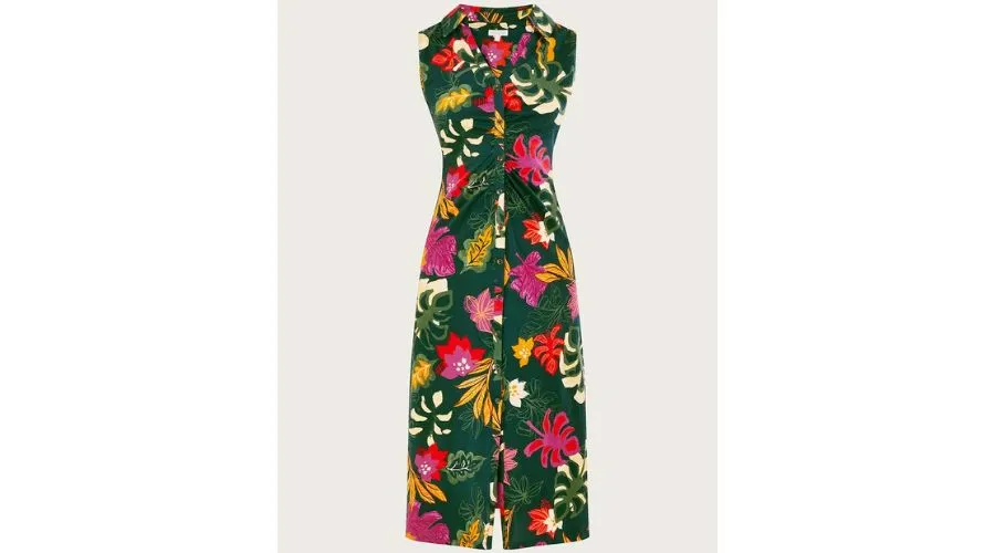Monsoon Lorena Floral Print Collar Dress