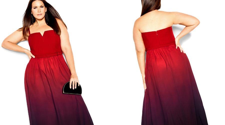 Ombre lust maxi dress - ruby