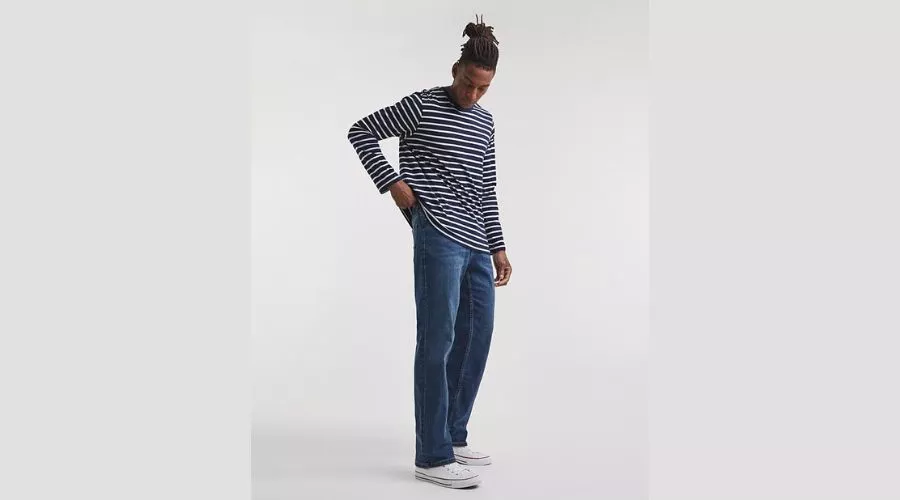 Stonewash Loose Fit Stretch Jeans