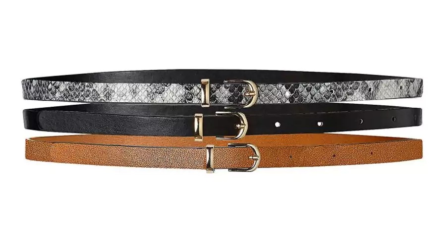 Pack of 3 skinny Belts