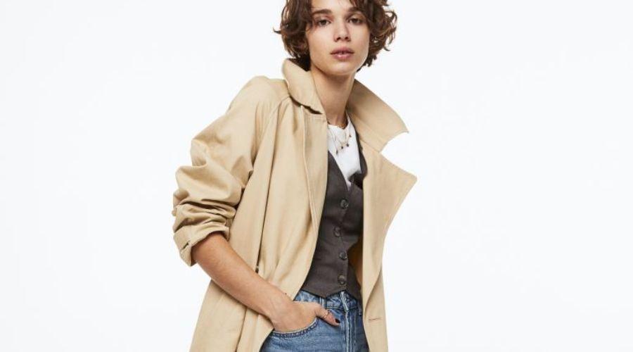 Cotton Twill Trench Coat 