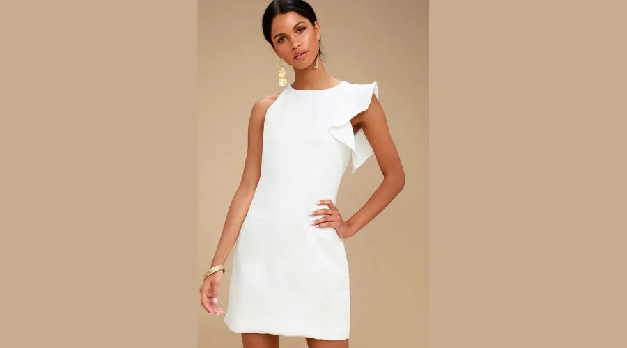 Dinah White One Shoulder Dress