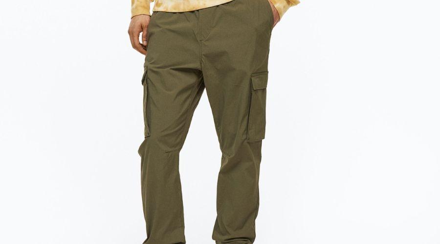 Nylon cargo joggers