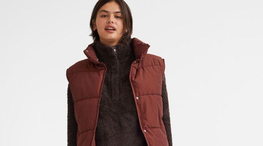 Oversized puffer vest