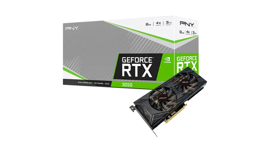 Video Card RTX 3050 XLR8 Gaming Revel Epic-X PNY GeForce, 8GB GDDR6, DLSS, Ray Tracing - VCG30508DFMPB