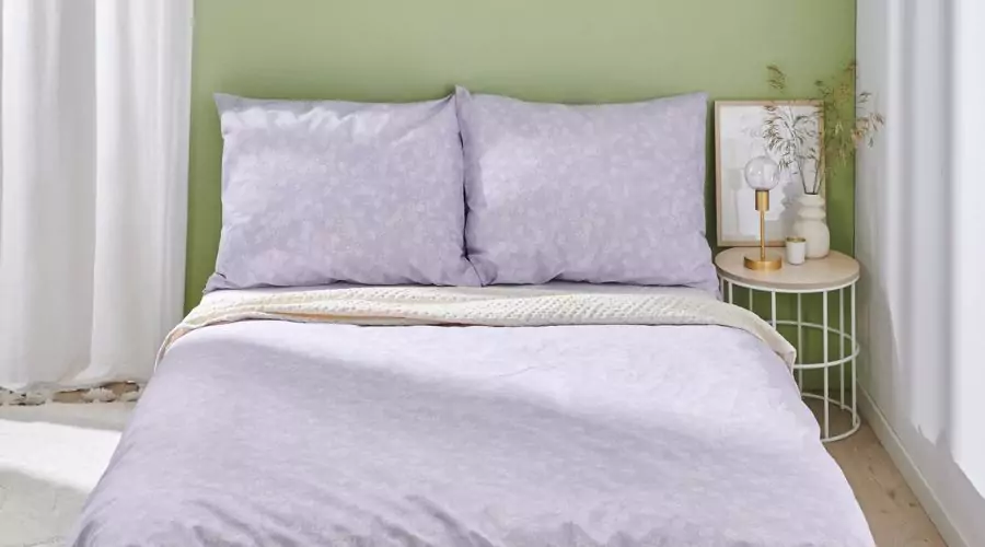 Lavender cotton bed linen set