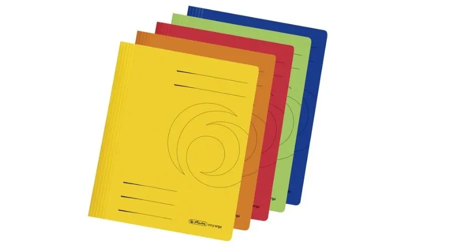 Herlitz flat file A4 cardboard colored, set of 10