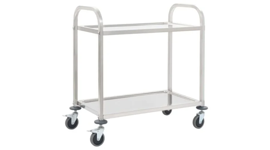 Industrial Trolley 2-layer Stainless Steel