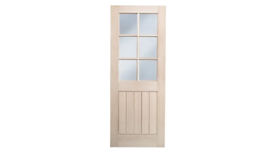 Internal Door Made of Hardwood Oak Suffolk Six Light Glaze | trendingcult 