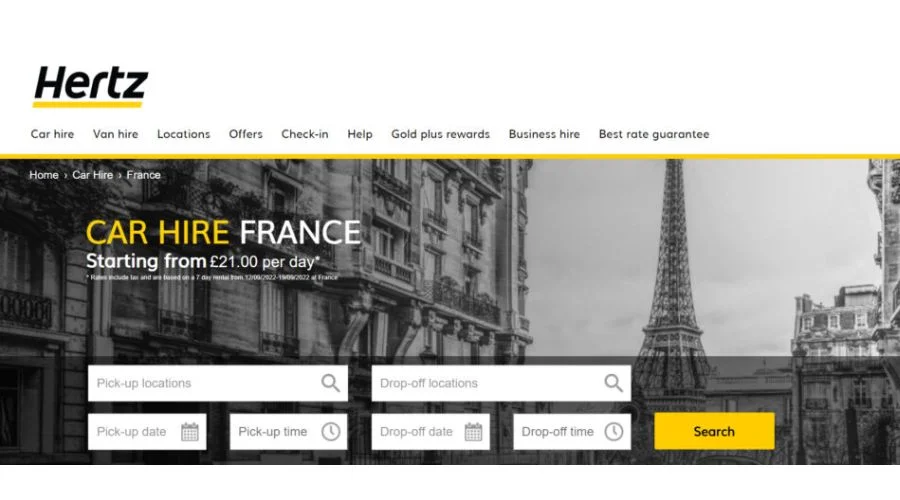 List of top companies providing cars for hire in France 