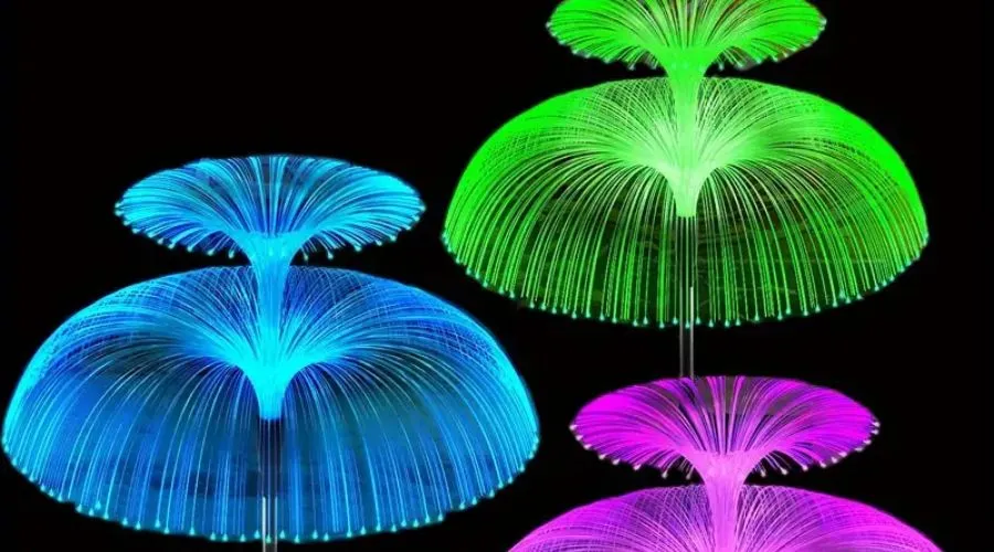Outdoor LED Waterproof Solar Jellyfish Fiber Optic Light