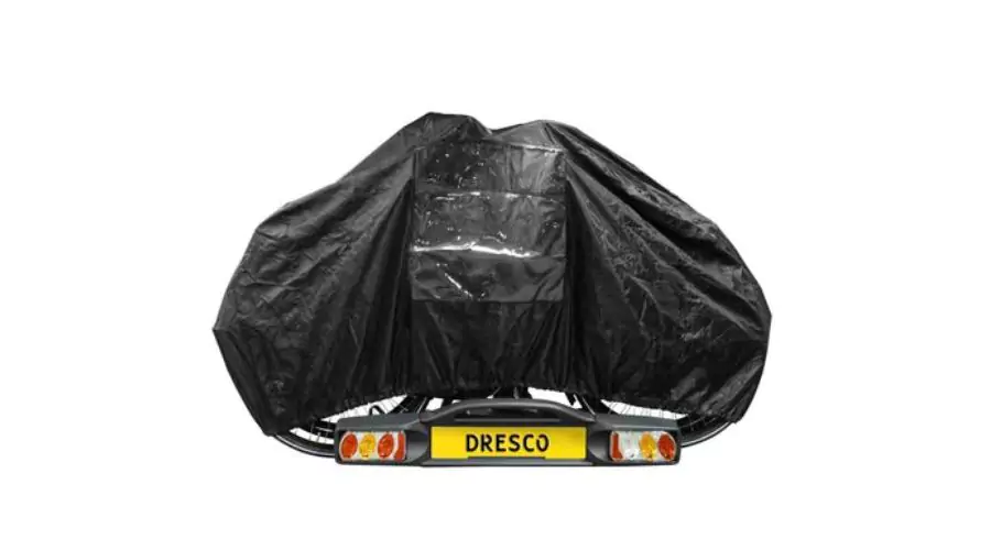 Dresco Bicycle cover for 2 bicycles elastic black
