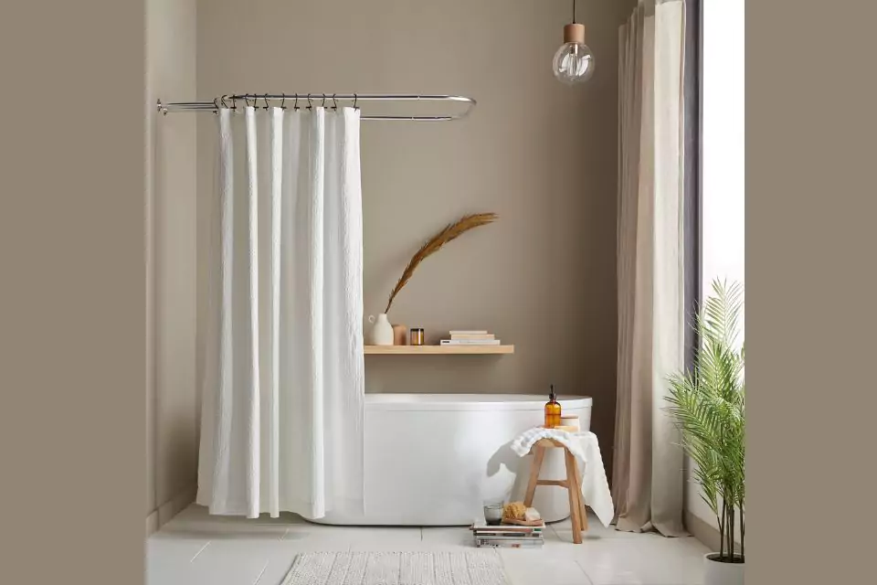 EISL Shower curtain with mosaic gray
