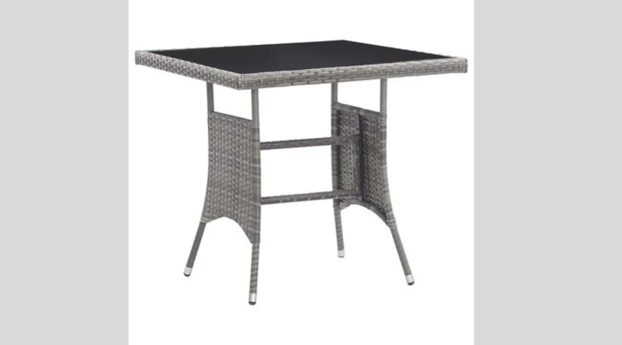 vidaXL Garden Table - Poly Rattan Anthracite