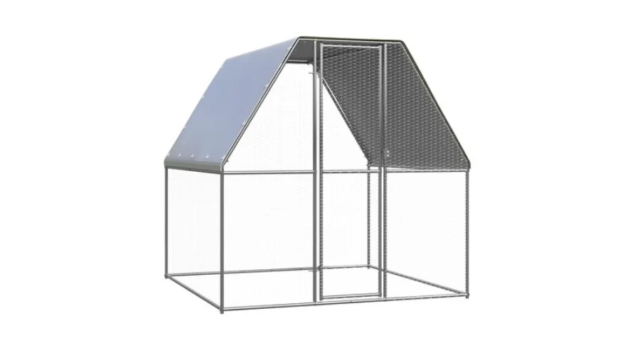 vidaXL Outdoor Chicken Coop 2x2x2 m Galvanized Steel
