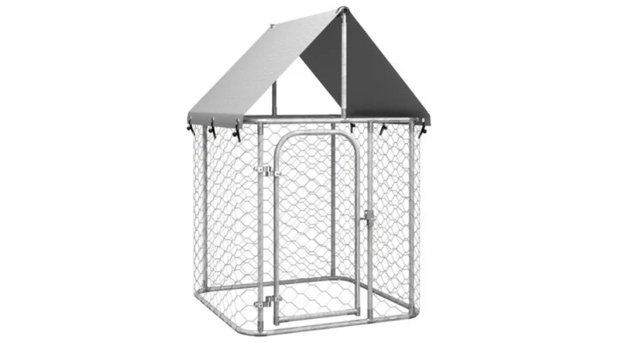 vidaXL Outdoor Dog Kennel with Roof 100x100x150 cm