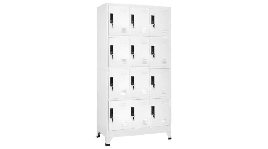 vidaXL Locker Cabinet White