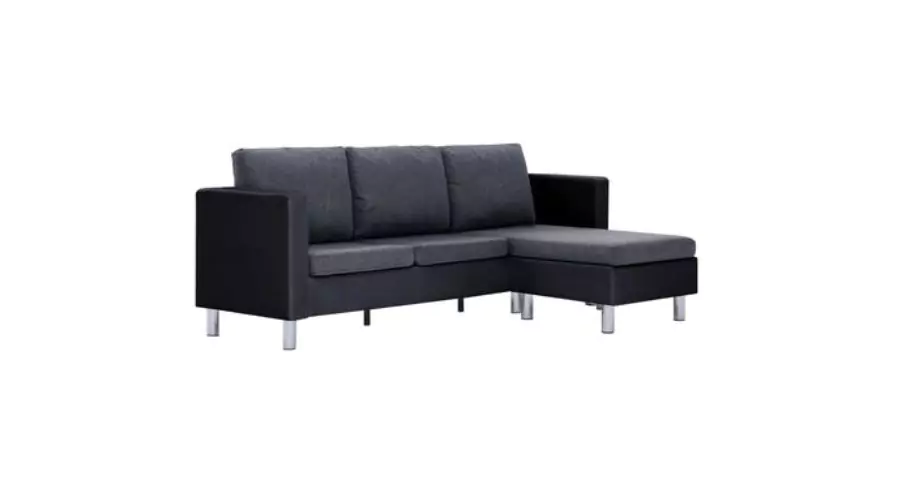 vidaXL Three Seater Sofa with Cushions 