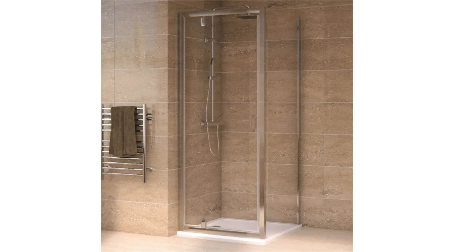 Aqualux Pivot Door 800 x 800mm Shower Enclosure and Tray Package | trendingcult 