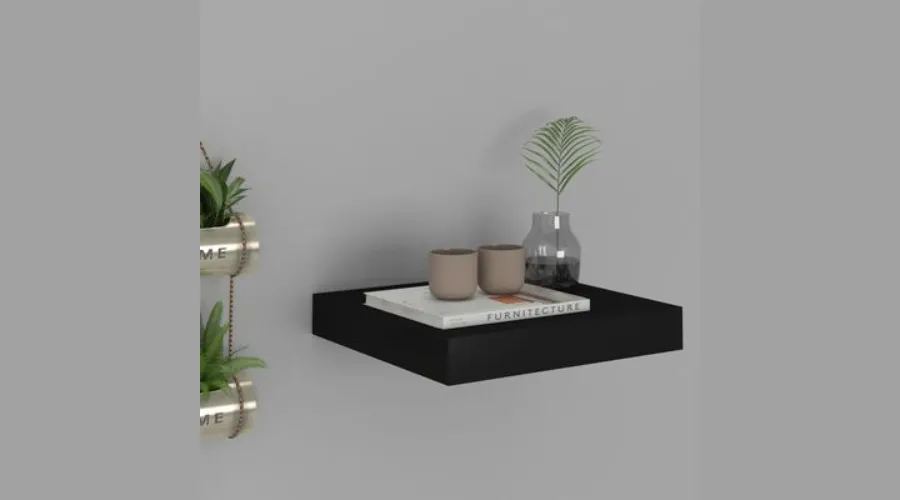 Floating Black Wall Shelf