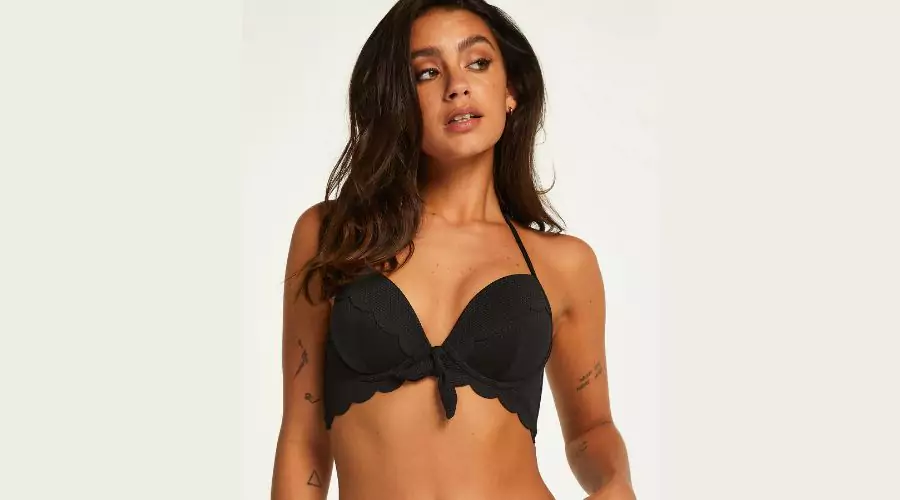 Molded Push-up Underwire Bikini Top Scallop