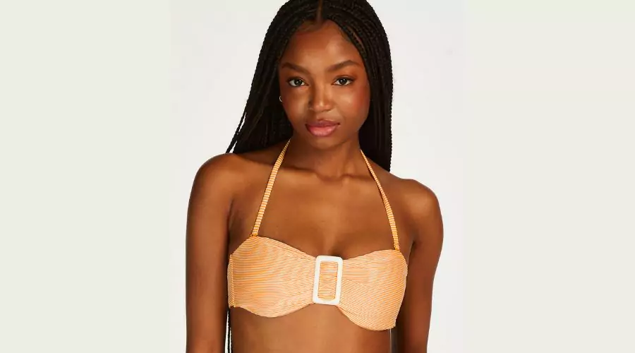 Riviera Bandeau Bikini Top- White