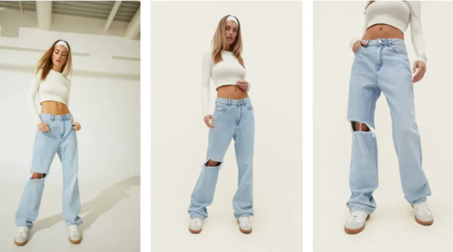 Straight- fit jeans with a vintage