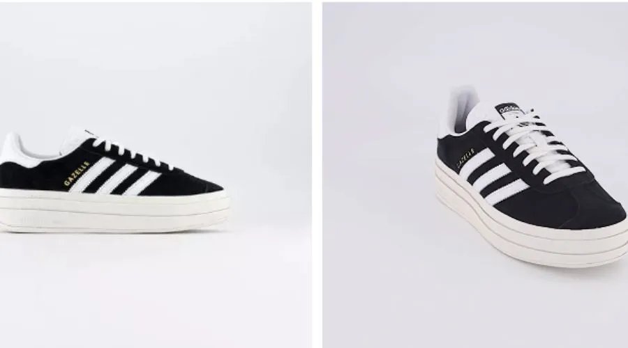 Adidas gazelle bold W trainers core black core white semi lucid Blue