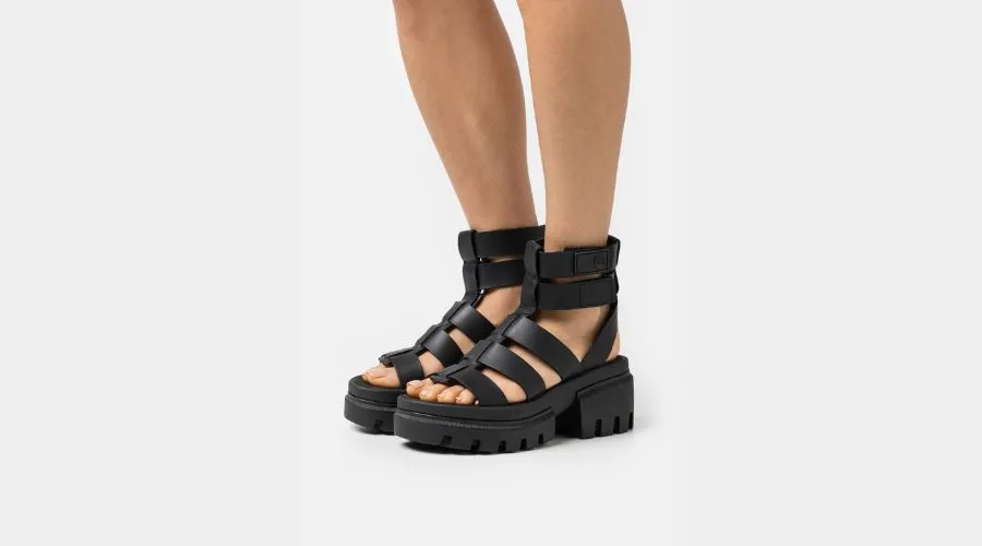 Everleigh Gladiator Sandals Black Full Grain