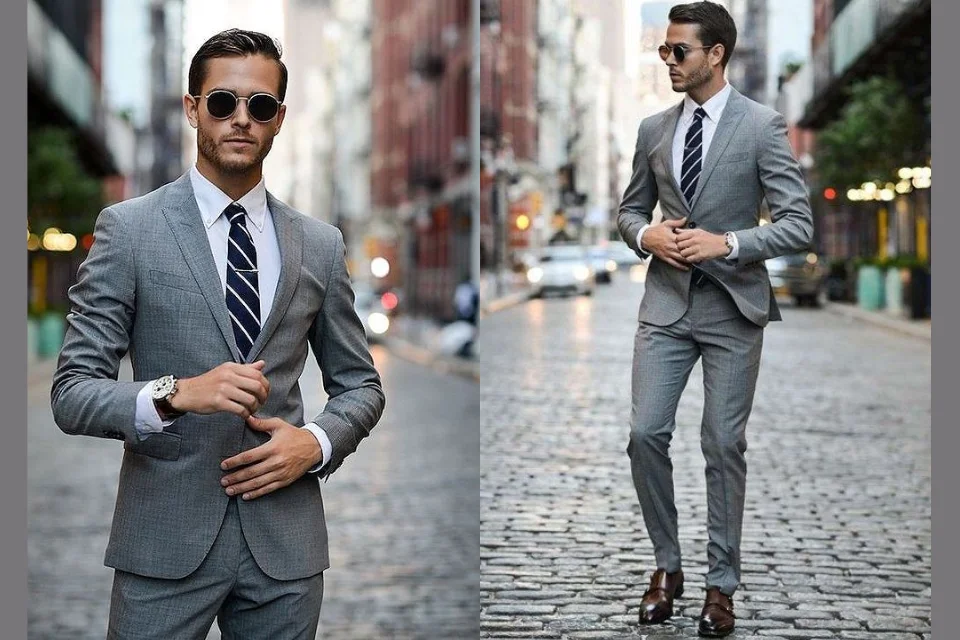 Grey suits for men