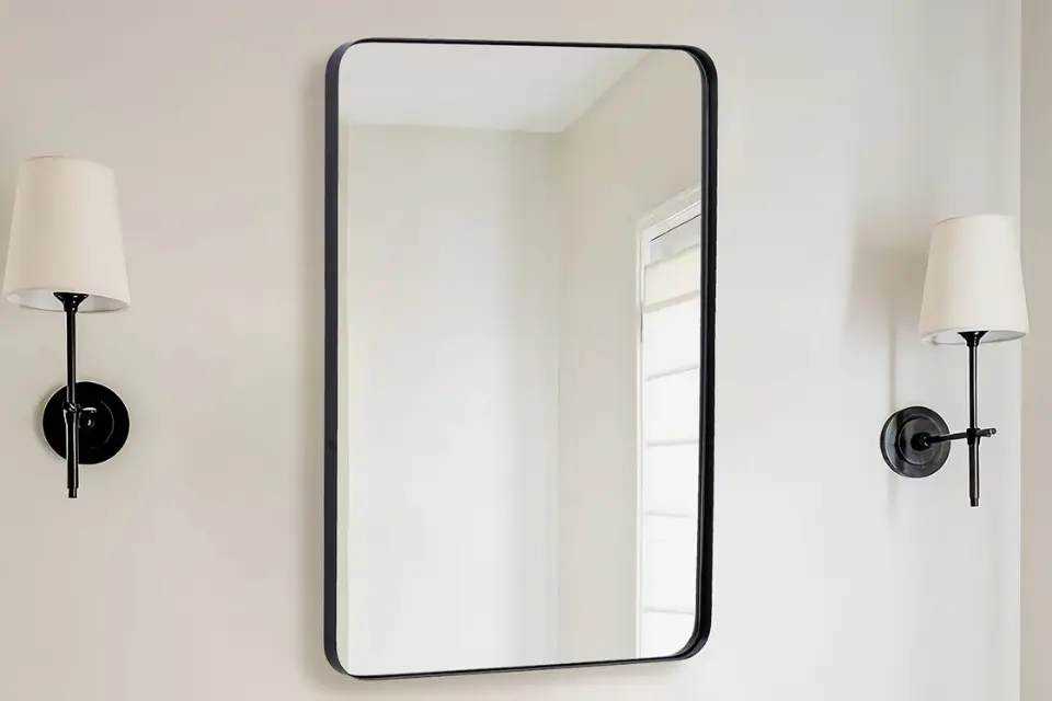 framed bathroom mirrors