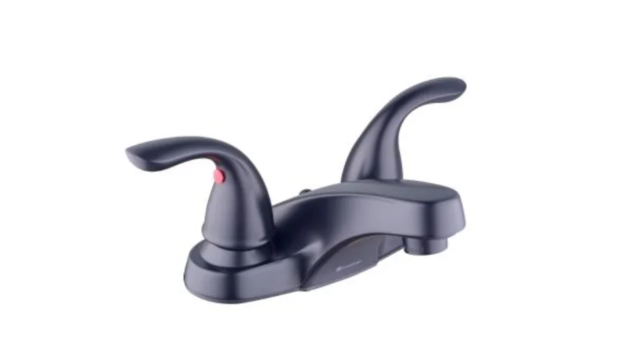 4" Centerset Black Bath Mixer