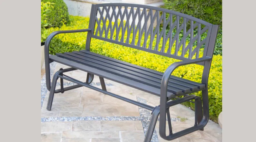 Black Rocking Chair Steel Bench