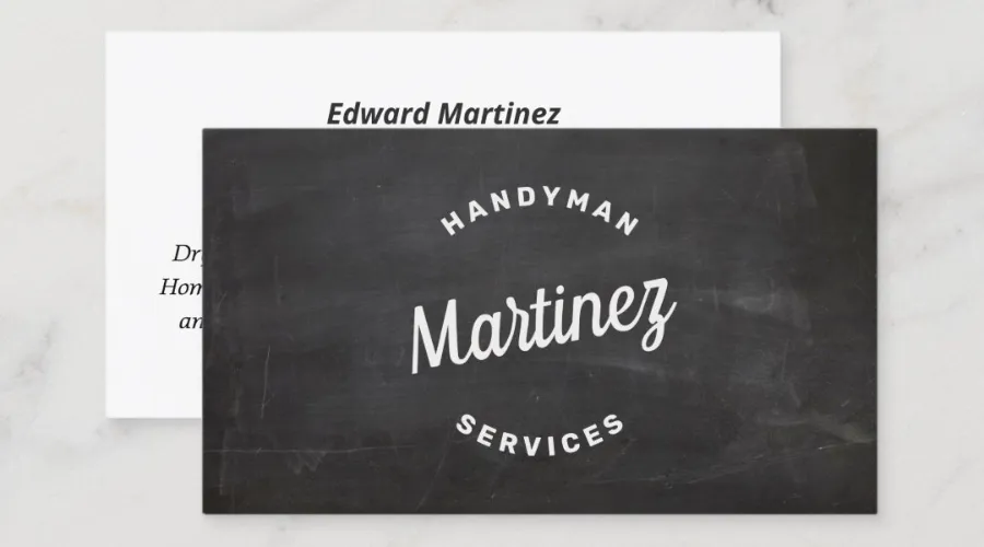 Handyman carpentry business card