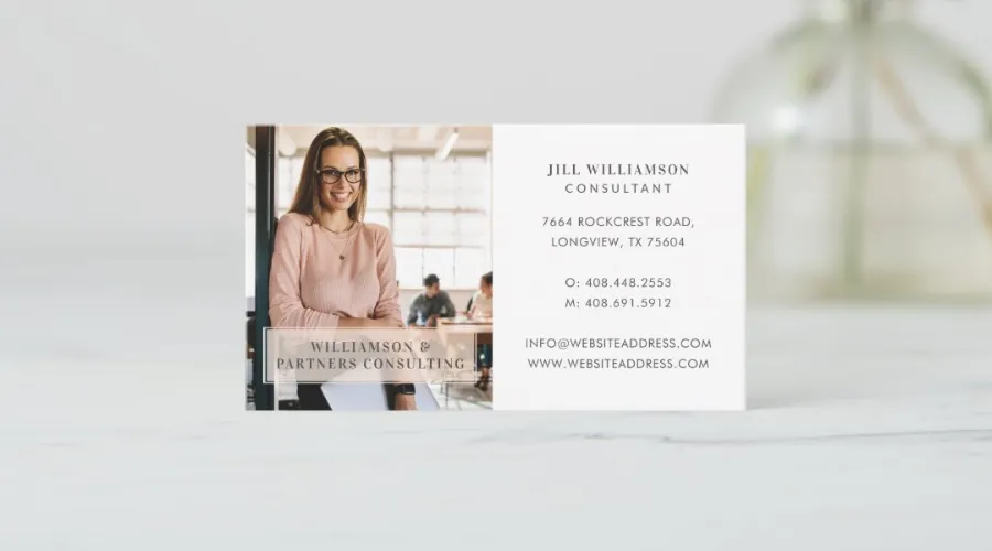 Minimal & professional employee business photo business card