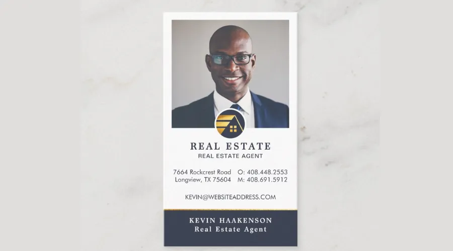 Professional real estate photo - layout vertical business card