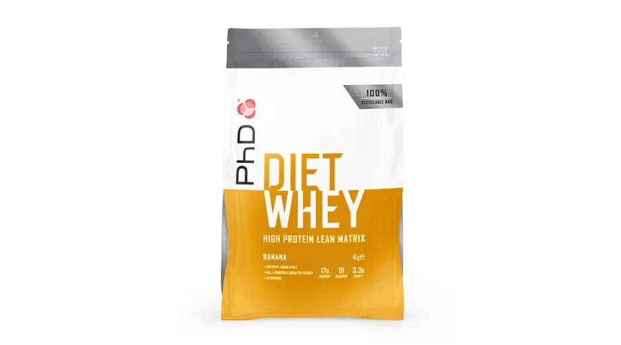 PhD Nutrition Diet Whey Protein Powder Banana 1000g