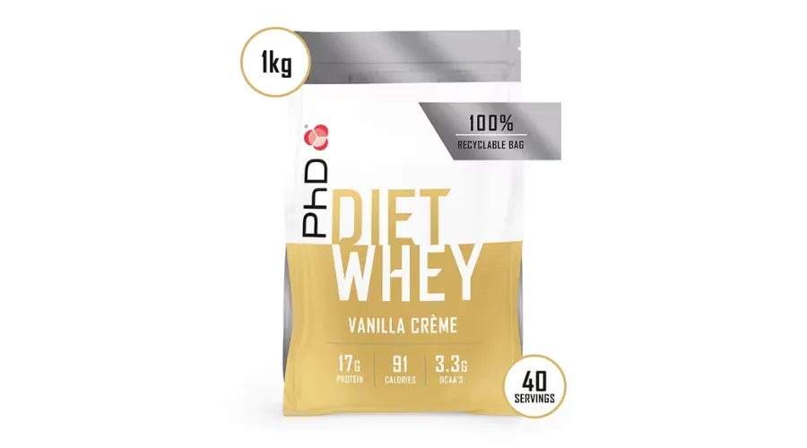 PhD Nutrition Diet Whey Protein Powder Vanilla Crème 1000g